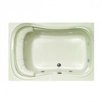 Lancing 5 ft. Reversible Drain Whirlpool and Air Bath Tub in Biscuit