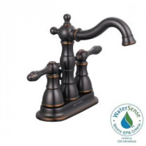 Lyndhurst 4 in. Centerset 2-Handle Bathroom Faucet in Mediterranean Bronze