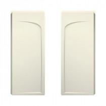 Ensemble 1-1/4 in. x 35-1/4 in. x 72-1/2 in. 2-piece Direct-to-Stud Shower End Wall Set in Biscuit