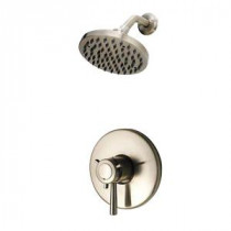 Single-Handle Shower Faucet Trim Kit in Brushed Nickel (Valve Not Included)
