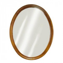 Semi-Circle 32.5 in. x 24 in. Framed Mirror in Oak
