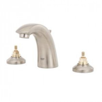 Arden 8 in. Widespread 2-Handle Low-Arc Bathroom Faucet in Brushed Nickel (Handles Sold Seperately)