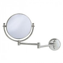 15 in. x 12 in. Framed Mirror with Swing Arm in Chrome
