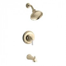 Rite-Temp 1-Handle Pressure-Balancing Tub and Shower Faucet Trim Kit in Vibrant French Gold (Valve Not Included)