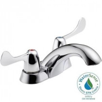 Commercial 4 in. 2-Handle Low-Arc Bathroom Faucet in Chrome