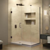 Unidoor Plus 30-3/8 in. x 30-1/2 in. x 72 in. Hinged Shower Enclosure with Hardware in Oil Rubbed Bronze