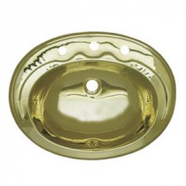 Drop-In Bathroom Sink in Polished Brass