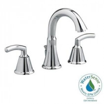 Tropic 8 in. Widespread 2-Handle Mid-Arc Bathroom Faucet in Chrome with Metal Speed Connect Pop-Up Drain