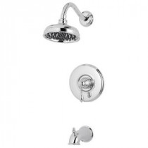 Marielle Single-Handle Tub and Shower Faucet Trim Kit in Polished Chrome (Valve Not Included)