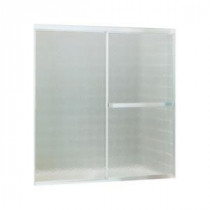 Standard 59 in. x 56-7/16 in. Framed Sliding Tub and Shower Door in Soft Silver