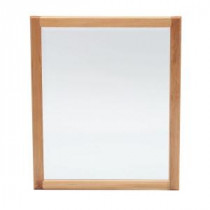 Hampton 34 in. L x 28 in. W Framed Wall Mirror in Natural Hickory