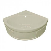 Sea Wave 4 ft. Heated Center Drain Soaking Tub in Biscuit