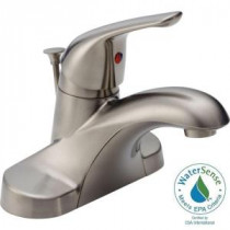 Foundations 4 in. Centerset Single-Handle Bathroom Faucet in Stainless
