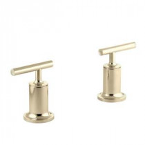Purist 2-Handle Deck or Wall-Mount High-Flow Bath Valve Trim Kit in Vibrant French Gold (Valve Not Included)
