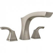 Tesla 2-Handle Deck-Mount Roman Tub Faucet Trim Kit in Stainless (Valve Not Included)