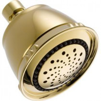 Touch-Clean 5-Spray 3 1/2 in. Fixed Shower Head in Polished Brass