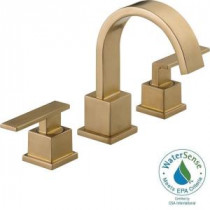 Vero 8 in. Widespread 2-Handle High-Arc Bathroom Faucet in Champagne Bronze