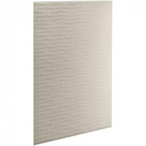 Choreograph 0.3125 in. x 60 in. x 96 in. 1-Piece Shower Wall Panel in Sandbar with Brick Texture for 96 in. Showers