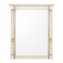 Albertine 30 in. L x 24 in. W Framed Wall Mirror in Creamy White