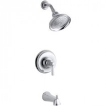 Bancroft 1-Handle Rite-Temp Pressure-Balance Tub/Shower Faucet Trim in Polished Chrome (Valve Not Included)