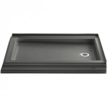 Memoirs 48 in. x 34 in. Double Threshold Shower Base in Thunder Grey