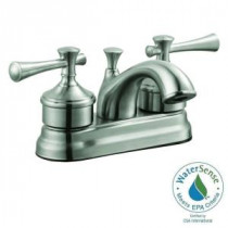 Ironwood 4 in. Centerset 2-Handle Bathroom Faucet in Satin Nickel