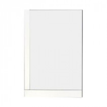 23.5-in. W x 35.5-in. H Modern Plywood-Veneer Wood Mirror In White