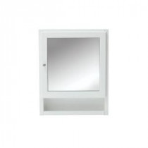 Ridgemore 24 in. W Mirrored Wall Cabinet in White