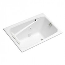 Greek 4 ft. Whirlpool Tub with Reversible Drain in White