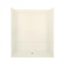 Advantage 39-3/8 x 63-1/4 in. x 72 in. Shower Kit with Age-in-Place Backers in Biscuit
