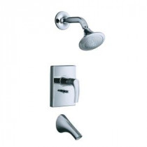 Symbol 1-Spray 1-Handle Tub and Shower Faucet Trim Only in Polished Chrome (Valve Not Included)