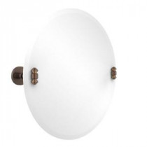 South Beach Collection 22 in. x 22 in. Frameless Round Single Tilt Mirror with Beveled Edge in Venetian Bronze