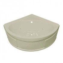Sea Wave 4 ft. Whirlpool Tub with Center Drain in Biscuit