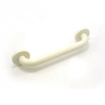 Premium 16 in. x 1.25 in. Polyester Painted Stainless Steel Grab Bar in Almond (19 in. Overall Length)