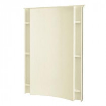 Accord 1-1/4 in. x 48 in. x 77 in. 1-piece Direct-to-Stud Shower Back Wall with Backers in Biscuit