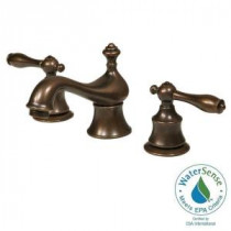 Estates 8 in. Widespread 2-Handle High-Arc Bathroom Faucet in Heritage Bronze