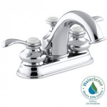 Fairfax 4 in. Centerset 2-Handle Bathroom Faucet in Polished Chrome with Lever Handles