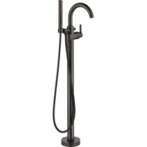 Trinsic 1-Handle Floor-Mount Roman Tub Faucet Trim Kit with Hand Shower in Venetian Bronze (Valve Not Included)