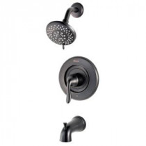 Universal Single-Handle Transitional Tub and Shower Faucet Trim Kit in Tuscan Bronze (Valve Not Included)