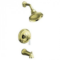 Bancroft Rite-Temp 1-Handle Pressure-Balance Tub and Shower Faucet Trim Kit in French Gold (Valve Not Included)
