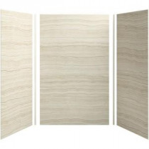Choreograph 60in. X 42 in. x 96 in. 5-Piece Shower Wall Surround in VeinCut Biscuit for 96 in. Showers