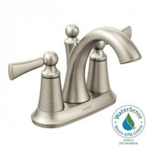 Wynford 4 in. Centerset 2-Handle High-Arc Bathroom Faucet in Brushed Nickel