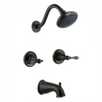 Oakmont 2-Handle 1-Spray Tub and Shower Faucet in Oil Rubbed Bronze
