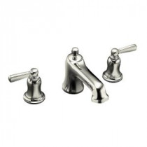 Bancroft 2-Handle Low-Arc Bath Faucet, Trim Only in Vibrant Polished Nickel (Valve Not Included)
