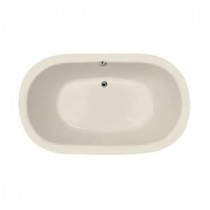 Concord 6.2 ft. x 44 in. Center Drain Bathtub in Biscuit