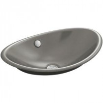 Iron Plains Vessel Sink in Cashmere with Iron Black Painted Underside