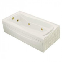 Mariposa 6 ft. Whirlpool Bath Tub with Left-Hand Drain in White