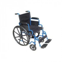 Blue Streak Wheelchair with Flip Back Desk Arms, 16 in. Seat and Swing-Away Footrest