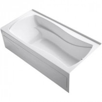 Mariposa 6 ft. Right Drain Soaking Tub in White with Bask Heated Surface