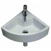 19-in. W x 19-in. D Wall Mount Unique Vessel Sink In White Color For Single Hole Faucet